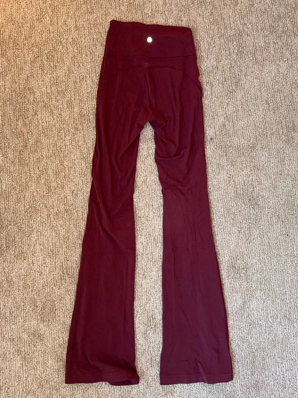 lululemon Burgundy Flare Yoga Pants size 2